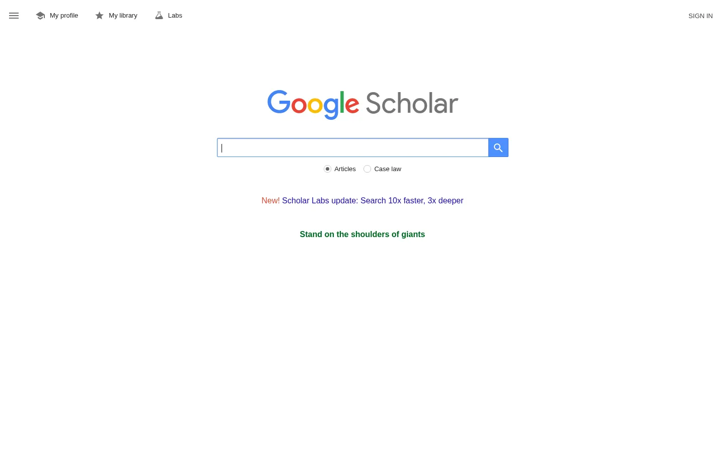 Google Scholar search results with Cited by and Related articles citation-chaining links