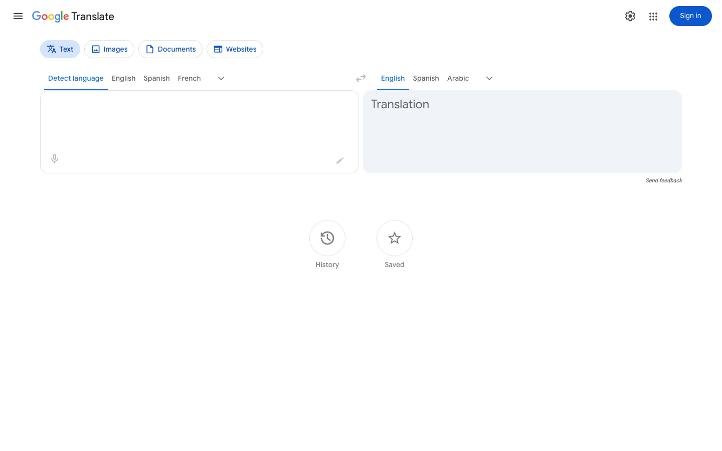 Google Translate translating a research paper