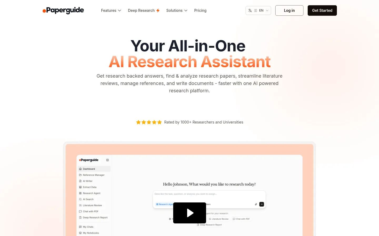 Paperguide all-in-one research workspace