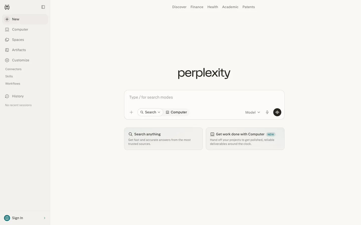 Perplexity cited answer interface with numbered web sources