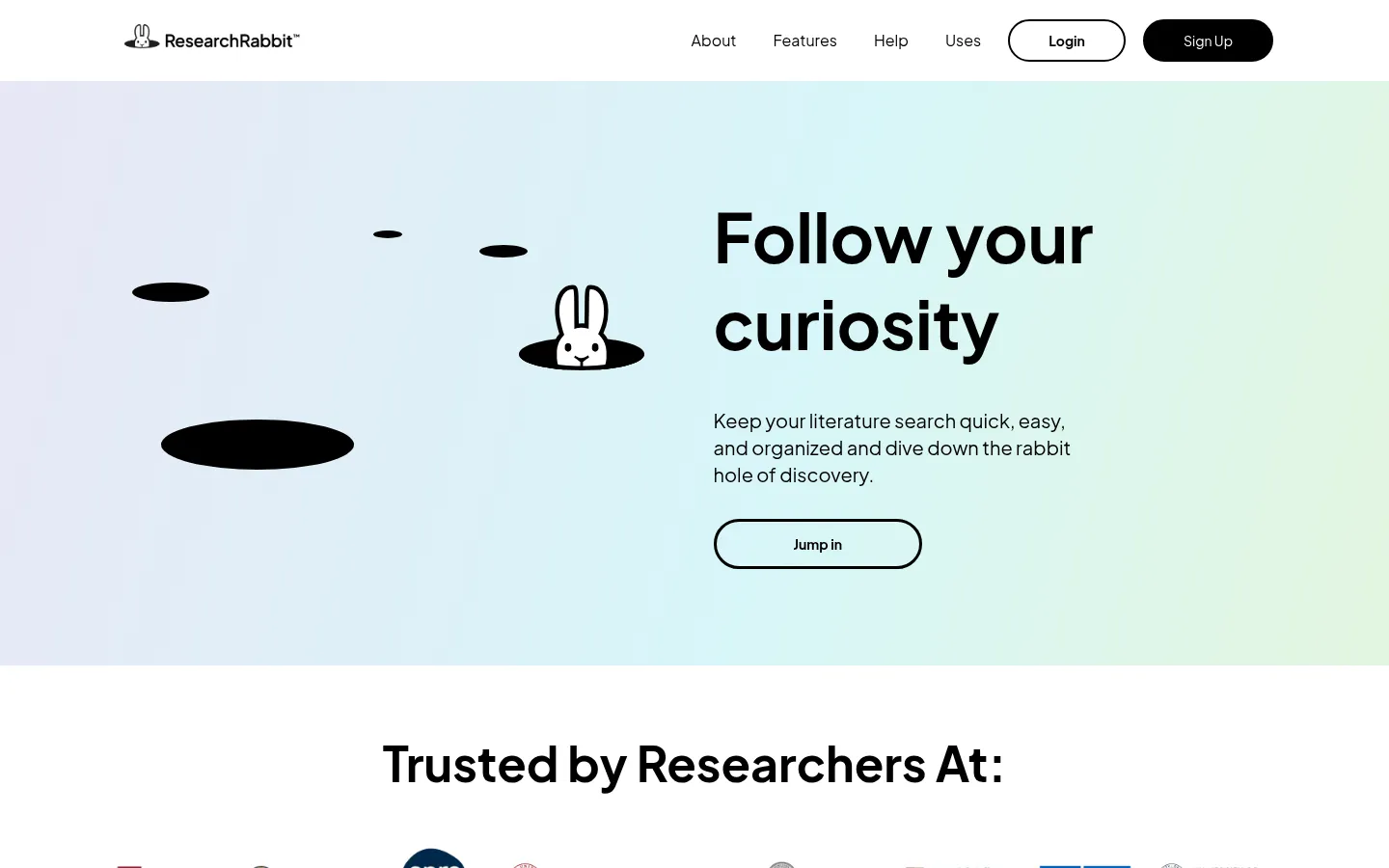ResearchRabbitの引用ネットワーク図。起点論文の前後と類似研究を地図化